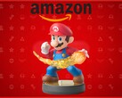 Баннер с изображением Mario amiibo и логотипом Amazon