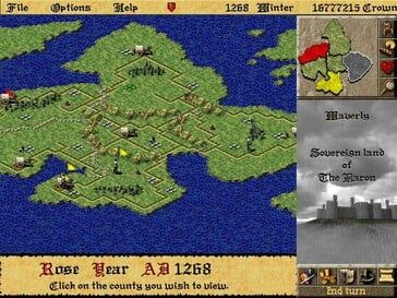 На снимке: скриншот игрового процесса из игры «Lords of the Realm II».