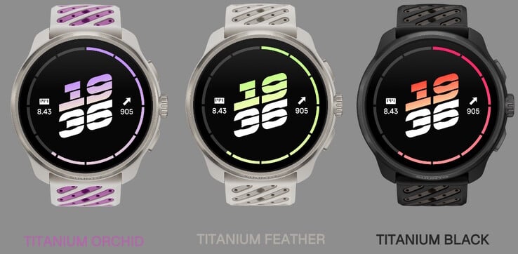 Смарт-часы Suunto Race 3S доступны в цветах Titanium Orchid, Titanium Feather и Titanium Black.