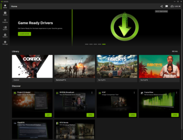 Приложение Nvidia. (Источник изображения: Notebookcheck)