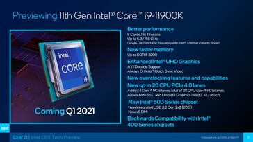 Особенности Intel Rocket Lake-S Core i9-11900K (Изображение: Intel)