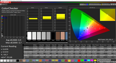 CalMAN ColorChecker после калибровки (целевое цветовое пространство AdobeRGB)