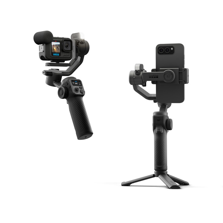 Гимбал GoPro Fluid Pro AI Gimbal совместим как с экшн-камерами, так и со смартфонами (Источник изображения: GoPro)