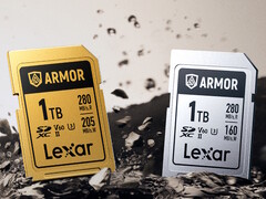 Карты SDXC серии Lexar Armor изготовлены из нержавеющей стали, что делает их устойчивыми к падениям, ударам, пыли и воде. (Источник изображения: Lexar)