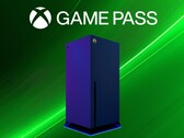 Следующий макет консоли Xbox с баннером Game Pass