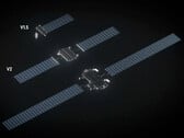 Сравнение размеров спутников SpaceX 3-го и 2-го поколений