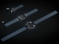 Сравнение размеров спутников SpaceX 3-го и 2-го поколений