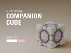 Тизер Steam Machine Companion Cube на сайте Dbrand, на фото. (Источник изображения: Dbrand) 