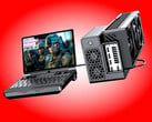 Устройство Win Max 3, подключенное к док-станции GPD G2 с внешним графическим процессором.