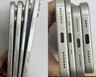 Манекены серии iPhone 17 демонстрируют ультратонкий форм-фактор слухового iPhone 17 Air по сравнению с тремя другими моделями. (Источник изображения: SonnyDickson on X)