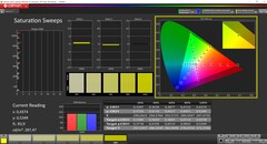 Насыщенность CalMAN (профиль: Vivid, целевое цветовое пространство: P3)