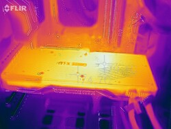 Карта нагрева RTX 2080 SUPER FE при стресс-тестировании с заводским TGP