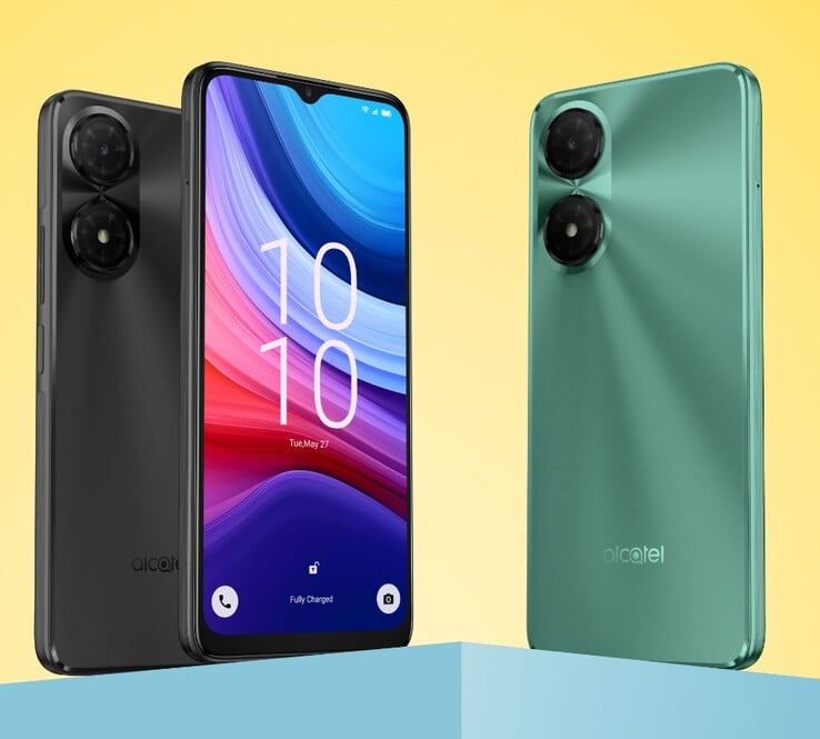 Alcatel 3 (2025) доступен в цветах Teal Blue и Space Gray. (Источник изображения: Alcatel)