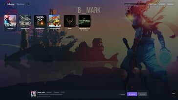 B MARK: интерфейс библиотеки игр для эмулятора PlayStation 5