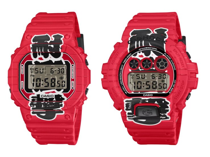 Часы Casio G-Shock DW-5600AKA-4 (слева) и DW-6900AKA-4 (справа)