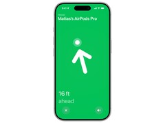 Precision Функция поиска, определяющая местоположение AirPods Pro. (Источник изображения: Apple)