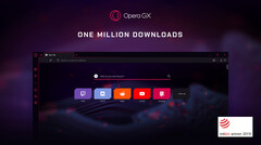 Opera GX уже перешёл рубеж в 1 миллиона скачиваний. (Изображение: Opera)