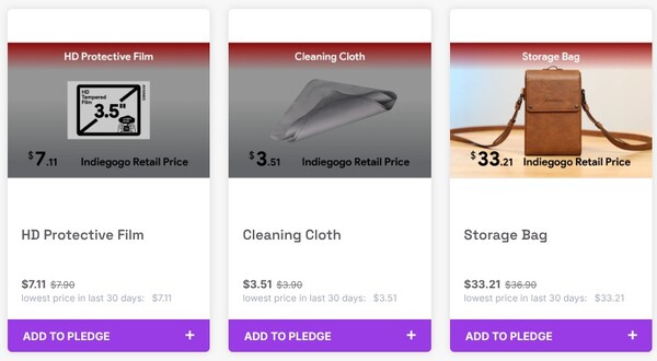 Ayaneo также продает официальные аксессуары для Pocket Vert по сниженной цене на время проведения акции. (Источник изображения: Ayaneo)