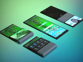 Данная концепция складного смартфона Lenovo получила два дисплея. (Изображение: LetsGoDigital)