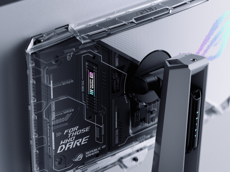 ROG Swift OLED PG27AQWP-W имеет яркий дизайн. (Источник изображения: Asus)