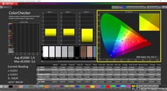 CalMAN ColorChecker (профиль: sRGB, целевое цветовое пространство: sRGB)