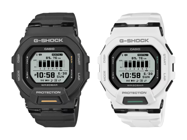 Часы Casio G-Shock GBD-200-1A1 (слева) и GBD-200-7 (справа). (Источник изображения: Casio)