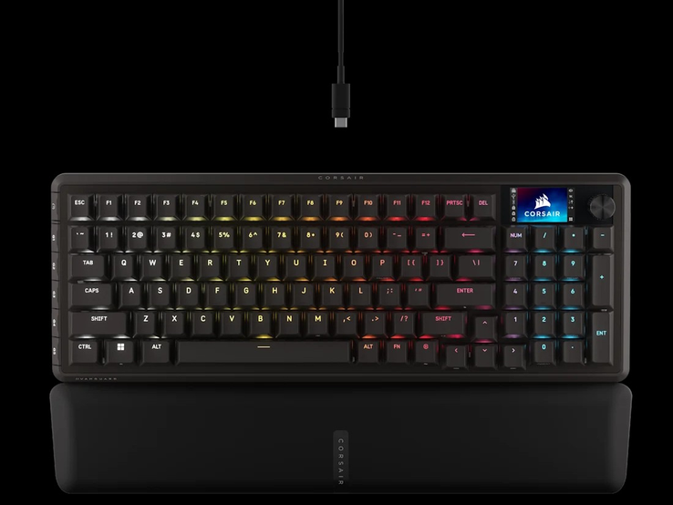 Corsair Vanguard 96 Pro подключается с помощью одного кабеля USB 3.1 или 3.0 типа A. (Источник изображения: Corsair)
