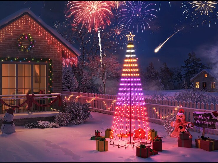 Оригинальные светильники для конусных деревьев Govee