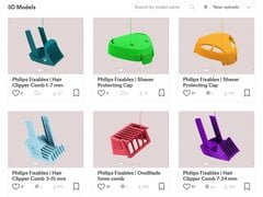 6 из 7 доступных в настоящее время моделей Philips, пригодных для 3D-печати