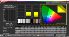 CalMAN ColorChecker (профиль: Native, целевое цветовое пространство: P3)