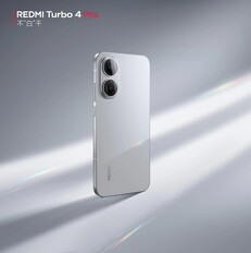 Redmi Turbo 4 в серебристом цвете. (Источник изображения: Redmi)