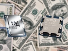 По сообщениям, AMD и Intel выпустят преемников своих процессоров текущего поколения Zen 5 (на фото справа) и Arrow Lake (на фото слева) в 2026 году. (Источник изображения: Unsplash, Intel, Notebookcheck, отредактировано)