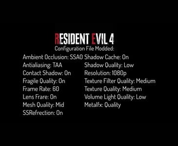 Настройки графики Resident Evil 4, использованные для игрового теста на iPhone 18 Pro Max и iPhone 17 Pro Max.