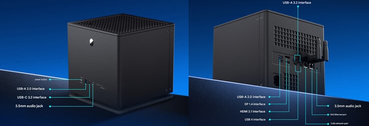 Дизайн и конфигурация порта рабочей станции Thunderobot AI Mini Workstation PC (машинный перевод)