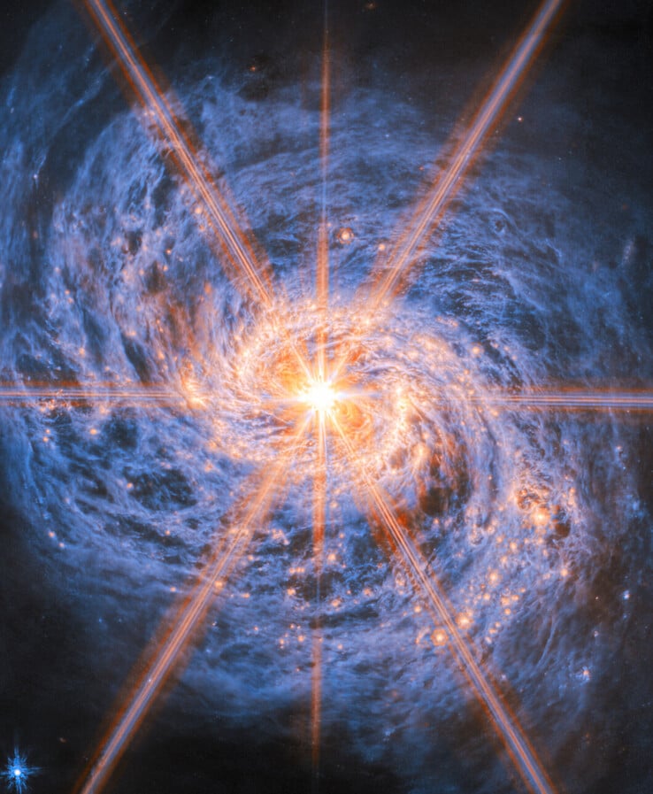 Изображение, показывающее галактику NGC 1068.