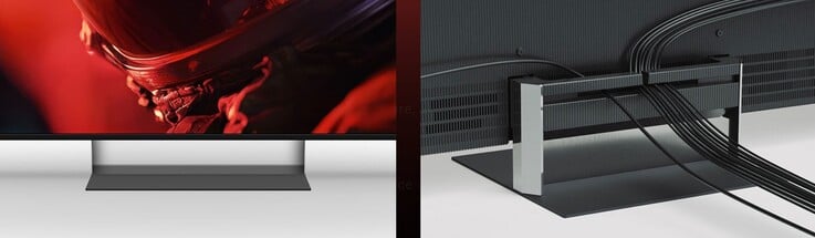 Новейшие HD-телевизоры Bravia поставляются с подставками Mirage, в которых используются линзы для рассеивания света, скрывающие наличие кабелей за ними.
