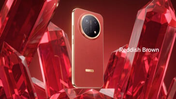 Honor X9e Pro в цвете «красновато-коричневый».