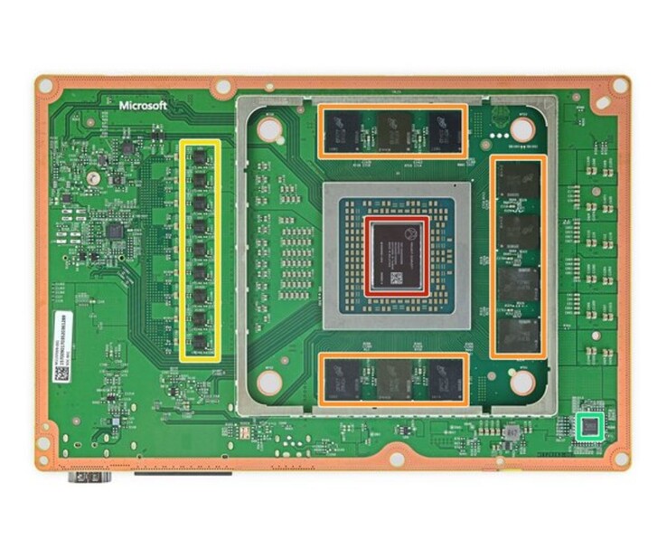 Материнская плата Xbox Series X демонстрирует APU AMD в центре (Источник изображения: iFixit)