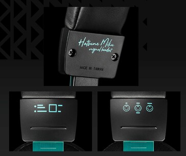 Элементы дизайна Мику можно найти во всей гарнитуре Audio-Technica Hatsune Miku ATH-M50xSTS-USB MIKU. (Источник изображения: Audio-Technica)