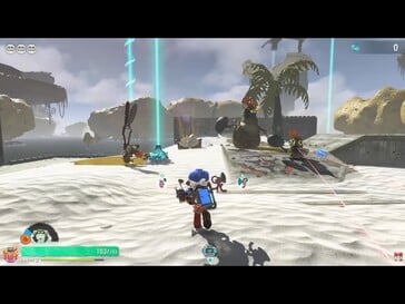На изображении: скриншот игрового процесса из игры «Splatoon Raiders».