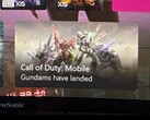 Скриншот приборной панели Xbox, на котором показана реклама Call of Duty: Mobile с изображением мехов Gundam и надписью "Gundams have landed." (Reddit/u/Critical_Term_1013 via r/xbox)
