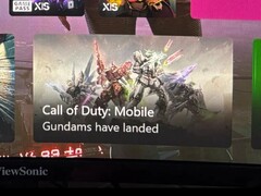 Скриншот приборной панели Xbox, на котором показана реклама Call of Duty: Mobile с изображением мехов Gundam и надписью &quot;Gundams have landed.&quot; (Reddit/u/Critical_Term_1013 via r/xbox)