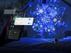 Светильник-проектор для наружных украшений Govee (на фото) выпущен в продажу по всему миру. (Источник изображения: Govee)