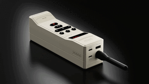 Портативный зарядный устройство Trozk Cellular Power Bank оснащено тремя USB-портами и съемной антенной.
