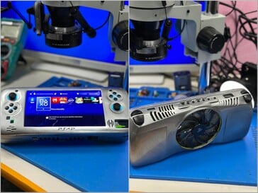 Главный экран PS4 и верхняя часть портативной консоли.