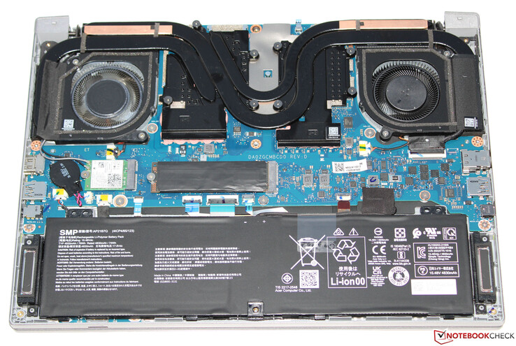 Внутренние компоненты Acer Predator Triton 14