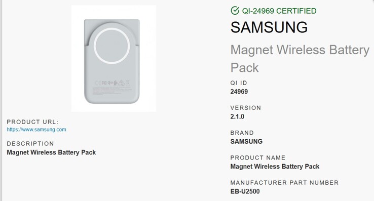 Предстоящий беспроводной аккумулятор Samsung Magnet Wireless Battery и подробности о Qi2. (Источник изображения: Wireless Power Consortium)