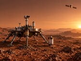 Концепт-арт китайской миссии «Тяньвэнь-3», целью которой является доставка на Землю образцов марсианских пород и почвы.
