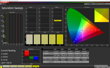 CalMAN: Colour Saturation – sRGB, стандартный