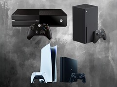 Показаны консоли Xbox One, Xbox Series X, PS4 и PS5 (Источник изображения: Microsoft Gaming, Sony PlayStation с правками)